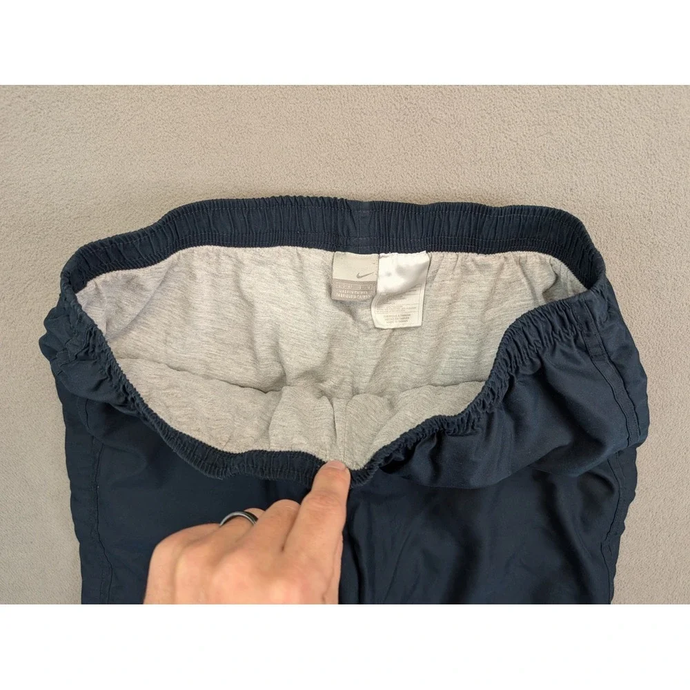 Vtg Y2K Nike Sportswear Track Pants Mens Large Blue Baggy Cotton Lined